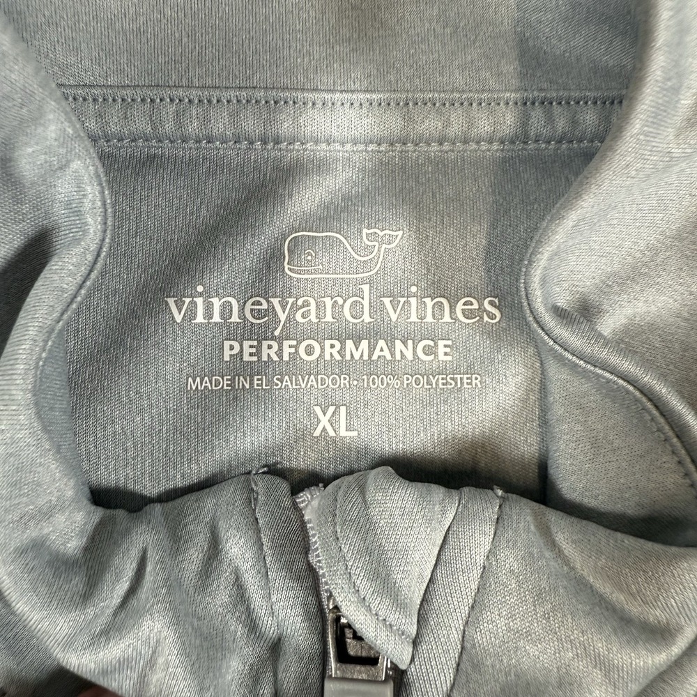 Vineyard Vines Performance Pullover Mens XL Gray 1/4 Zip Golf Long Sleeve - Picture 5 of 11